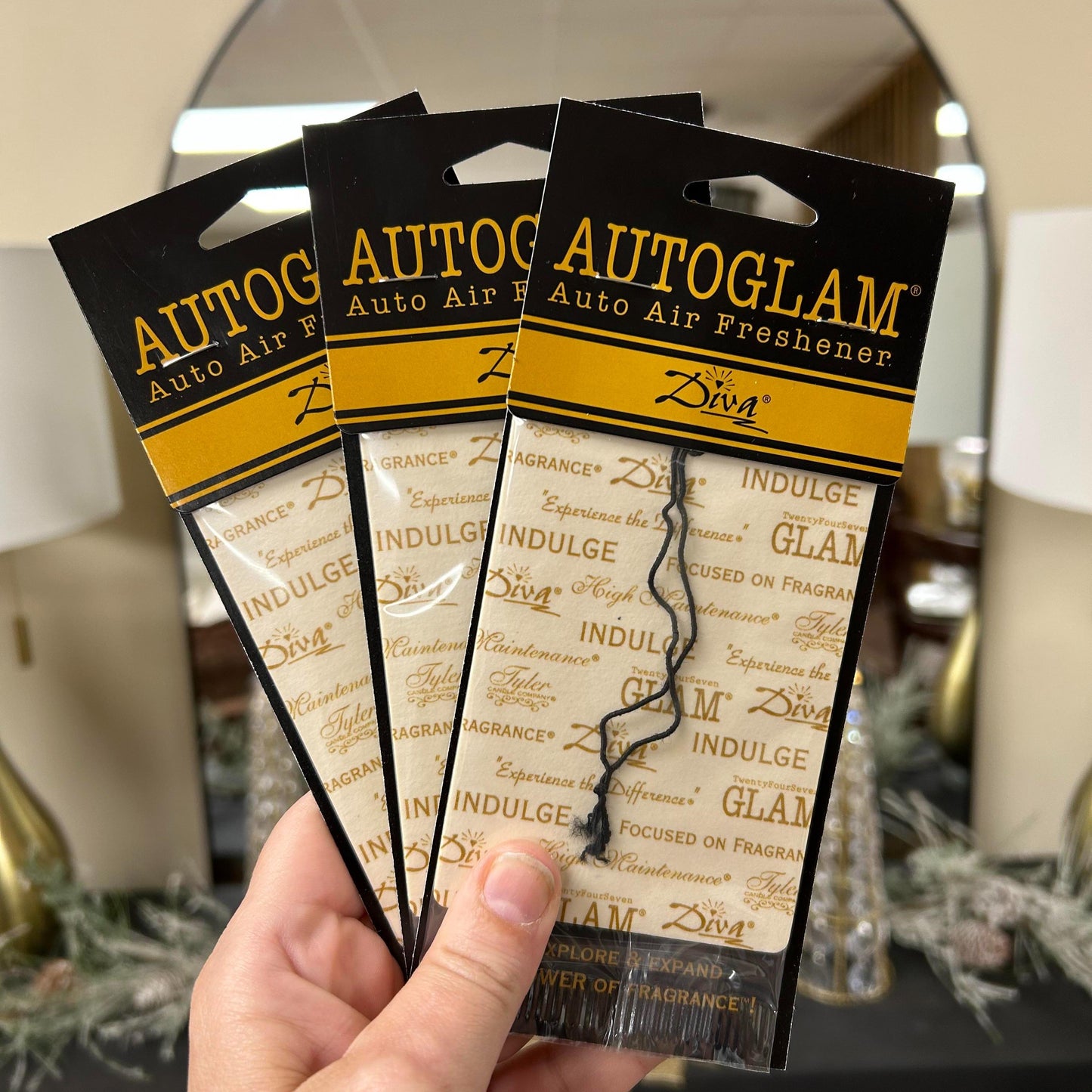 Tyler Autoglam Air Fresheners- 3pc Car Freshie-Diva, High Maintenance, Bless Your Heart, Kathina, Cowboy