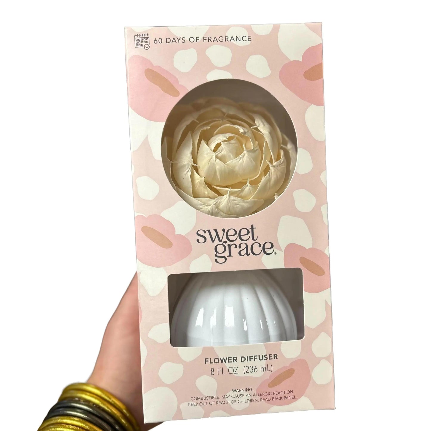 Sweet Grace Flower Diffuser--60Days of Fragrance-Pink Flower Scented Freshener