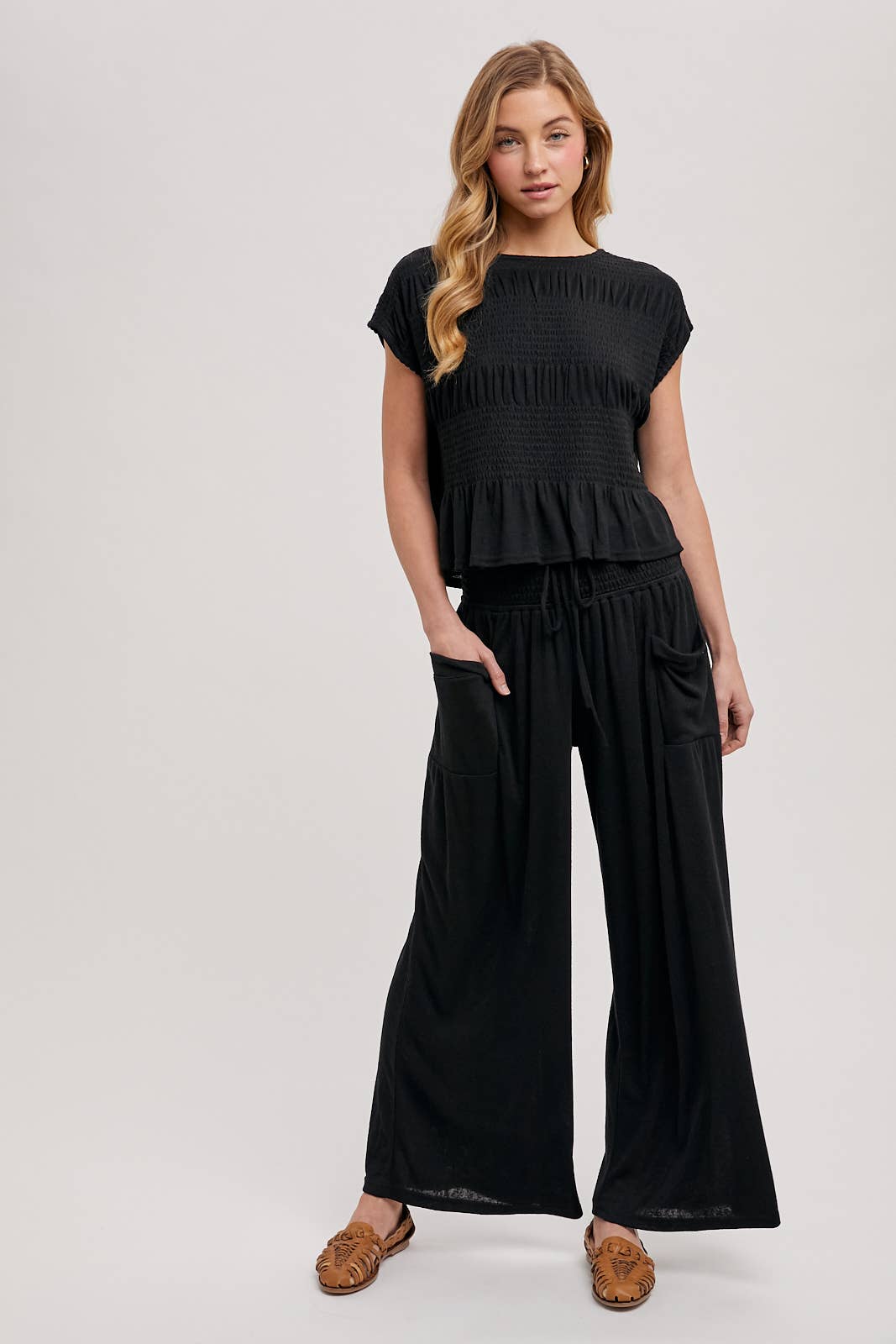 Relaxed Knit Smocked Set