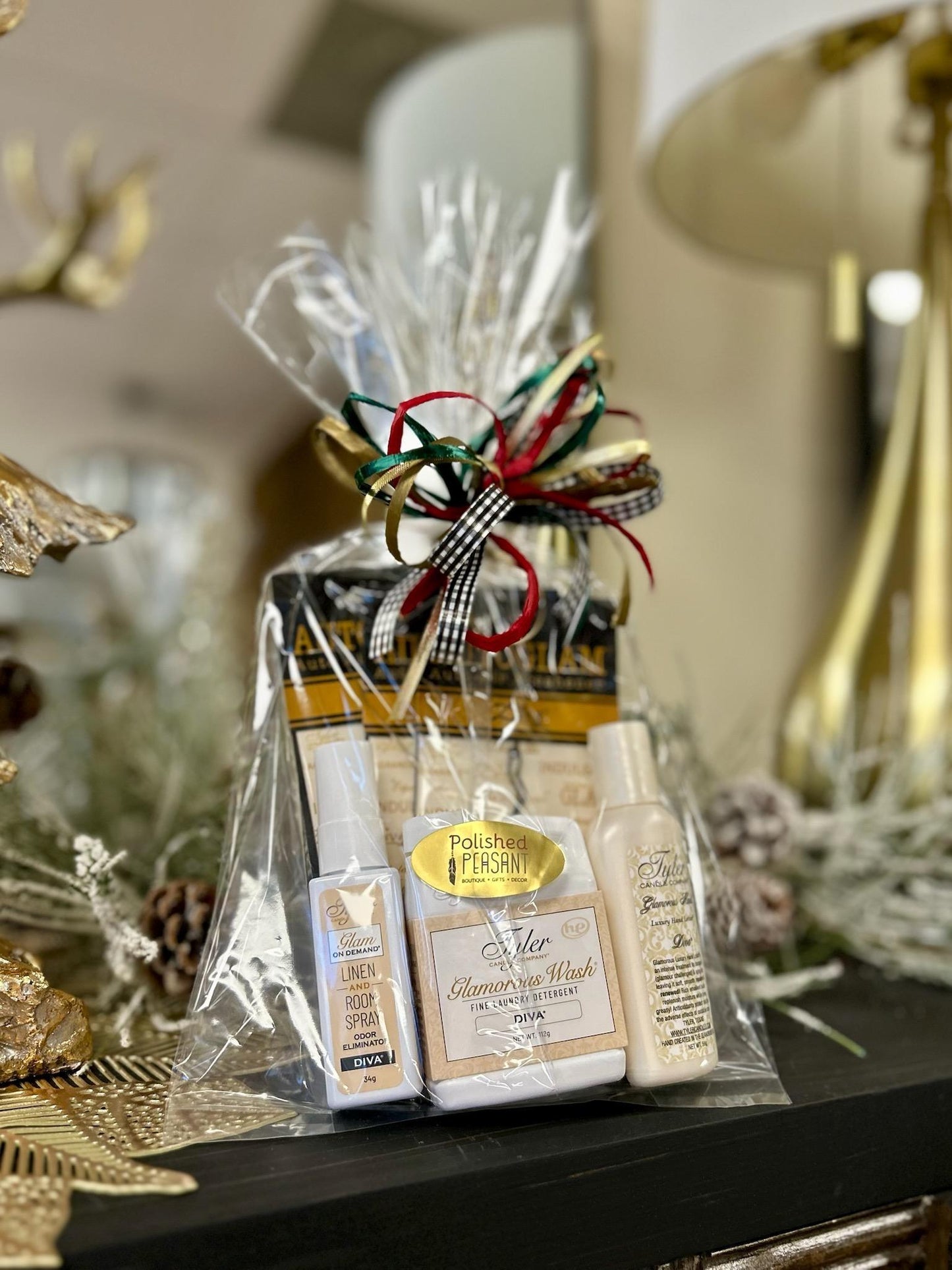 Tyler Candle Company 6pc Gift Set--Diva Laundry Wash, AutoGlam, Linen Spray, Lotion