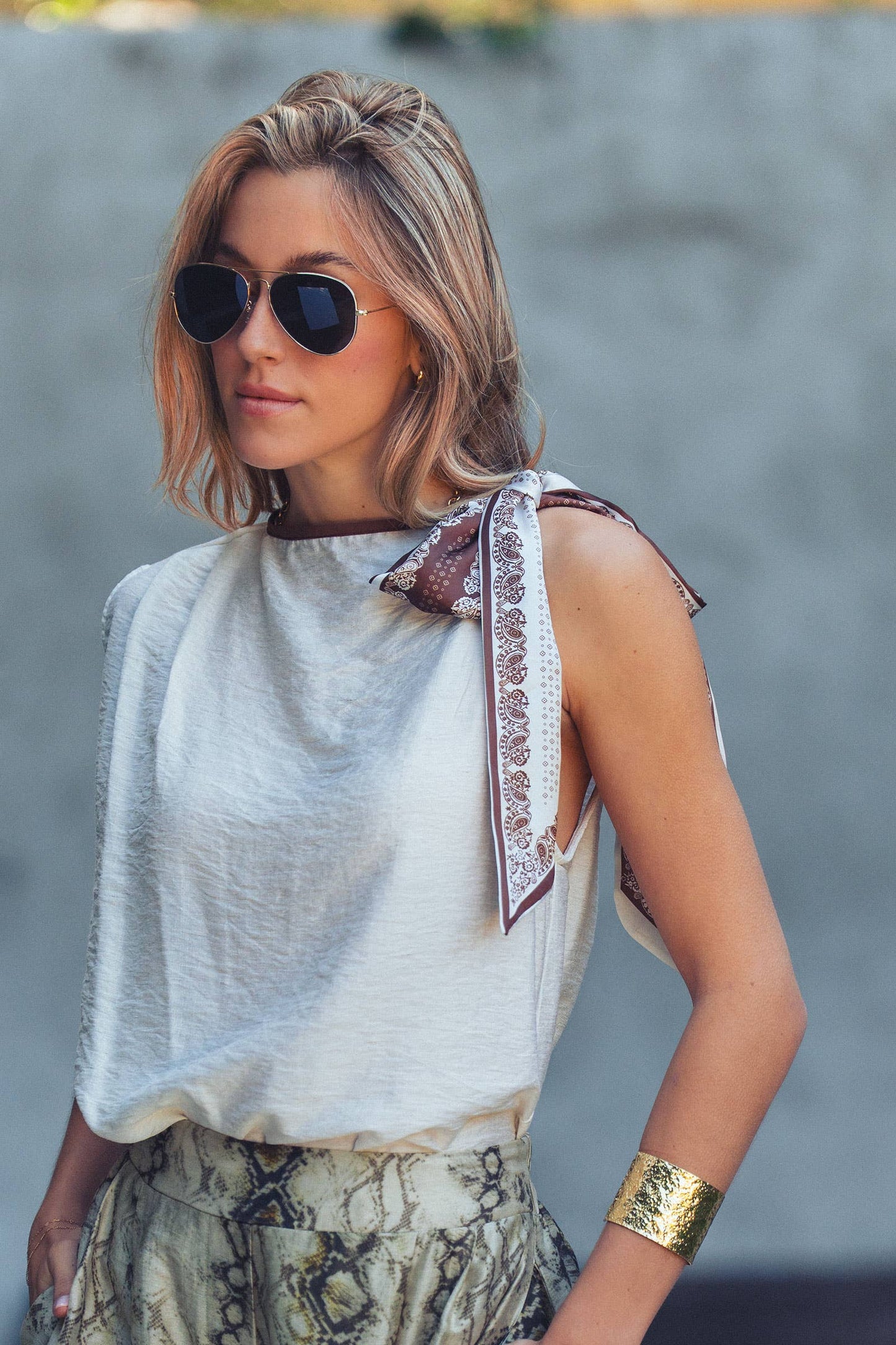The Paisley Scarf Top