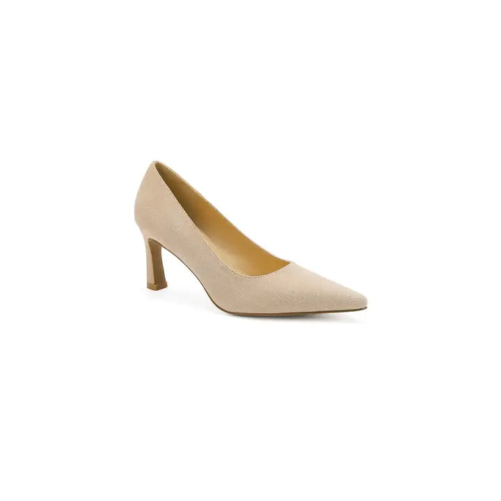 Beast Fashion Trinee-05 Nude Pointed Mid Heel Pump