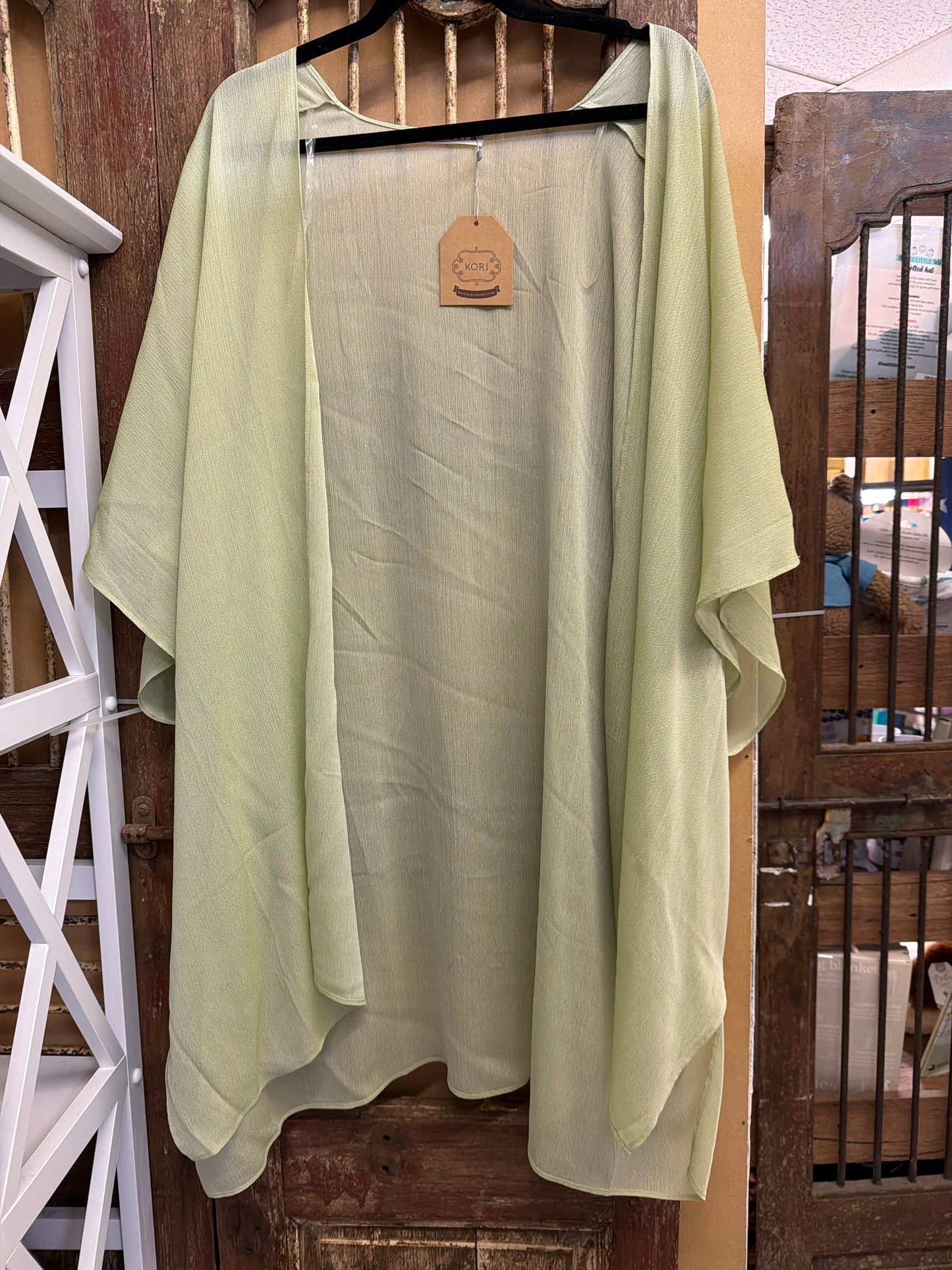 Sage Sheer Kimono
