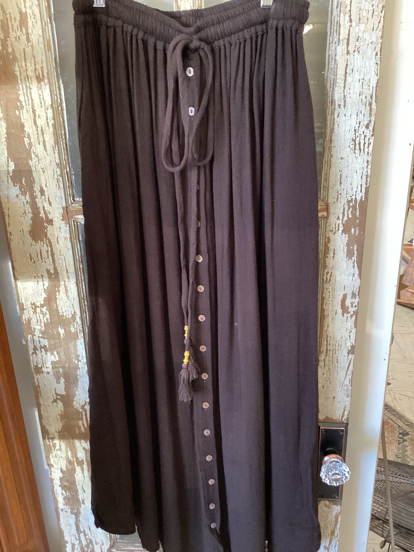 Boho Button Maxi Skirt