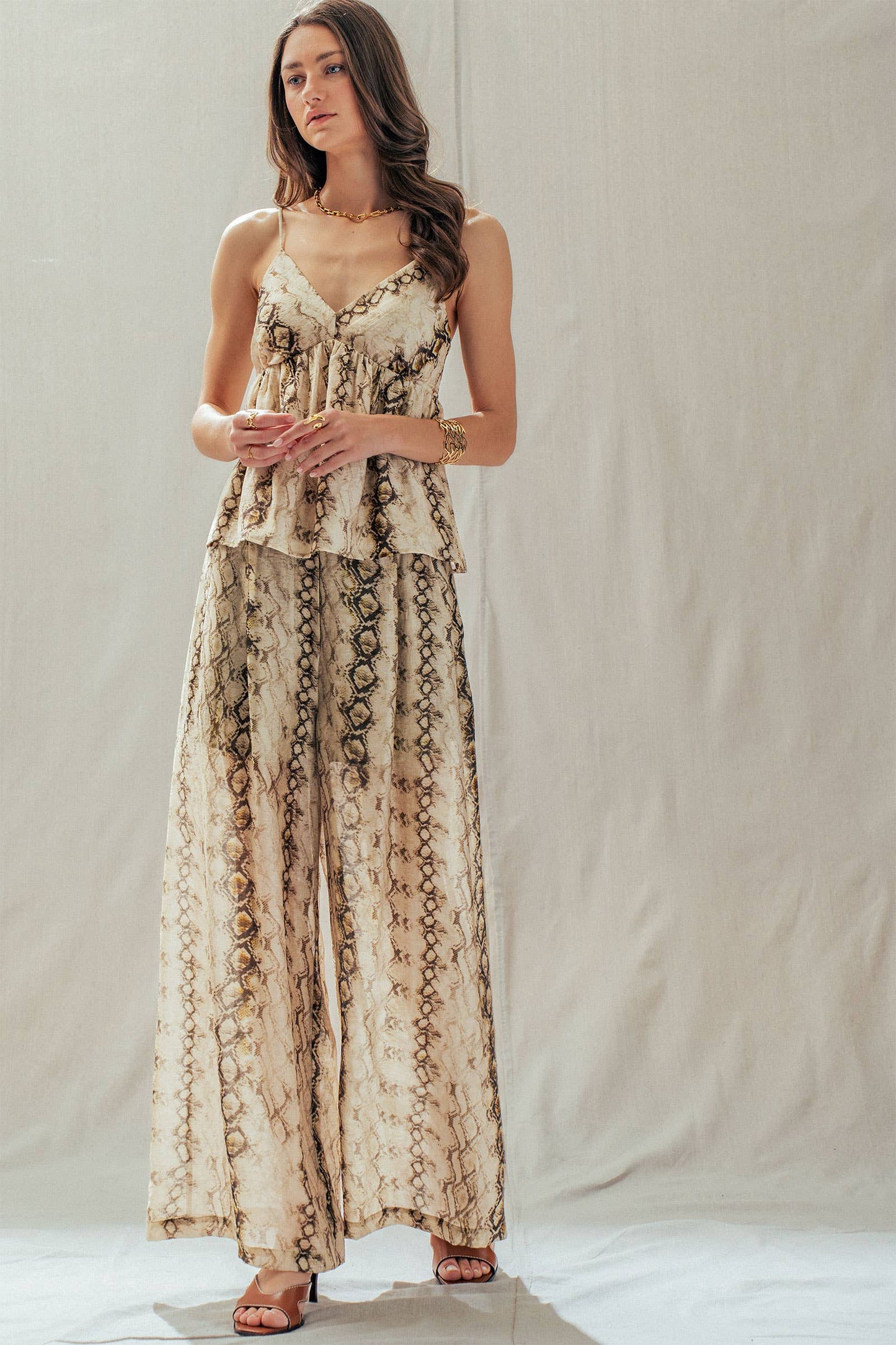 Wide Leg Snake Pants