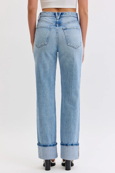 High Rise Cuffed Dad Jean