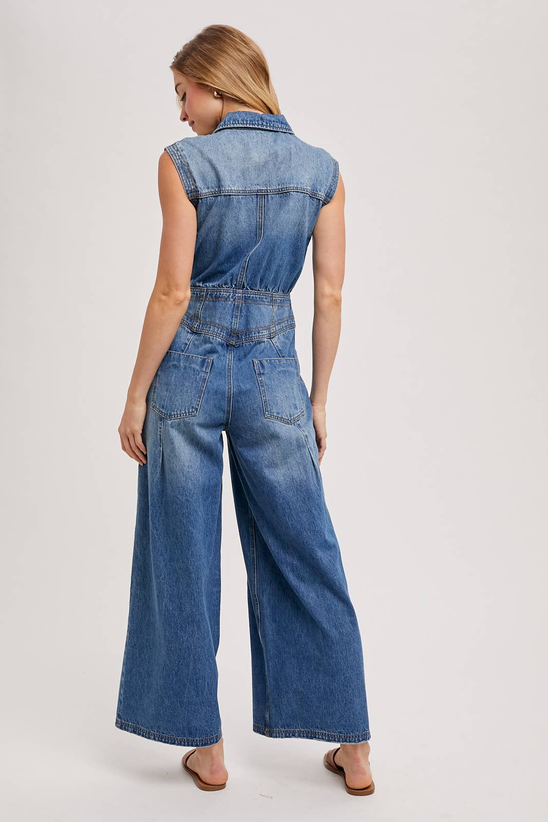 Denim Sleeveless Jumpsuit