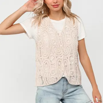 Paisley Crochet Vest