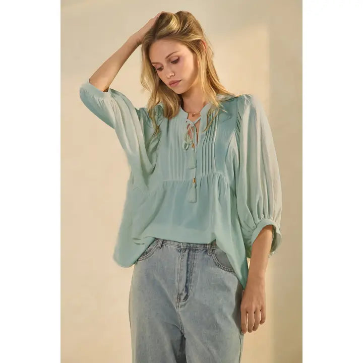 Flowy Tie Blouse