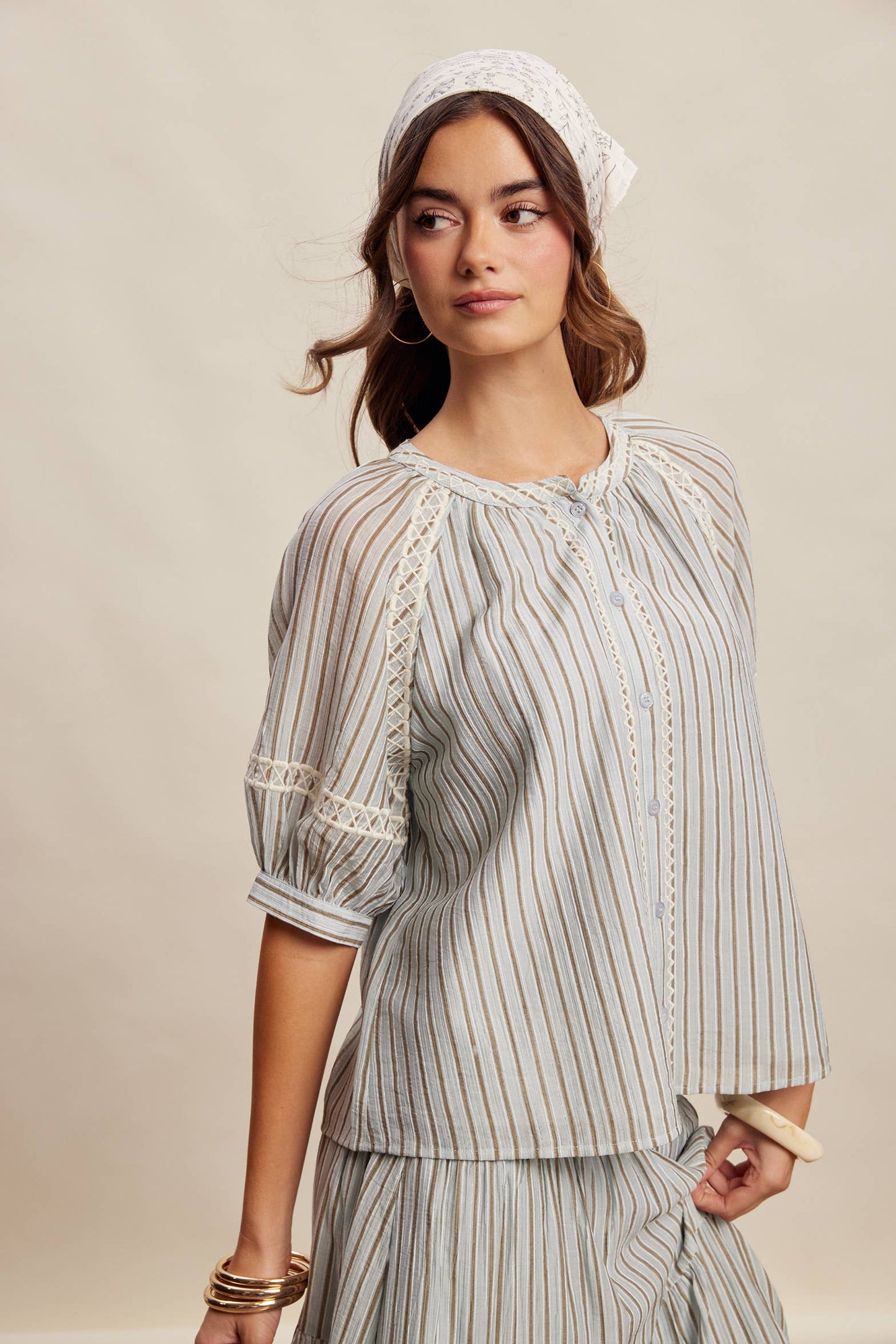 Striped Pinstripe Blouse