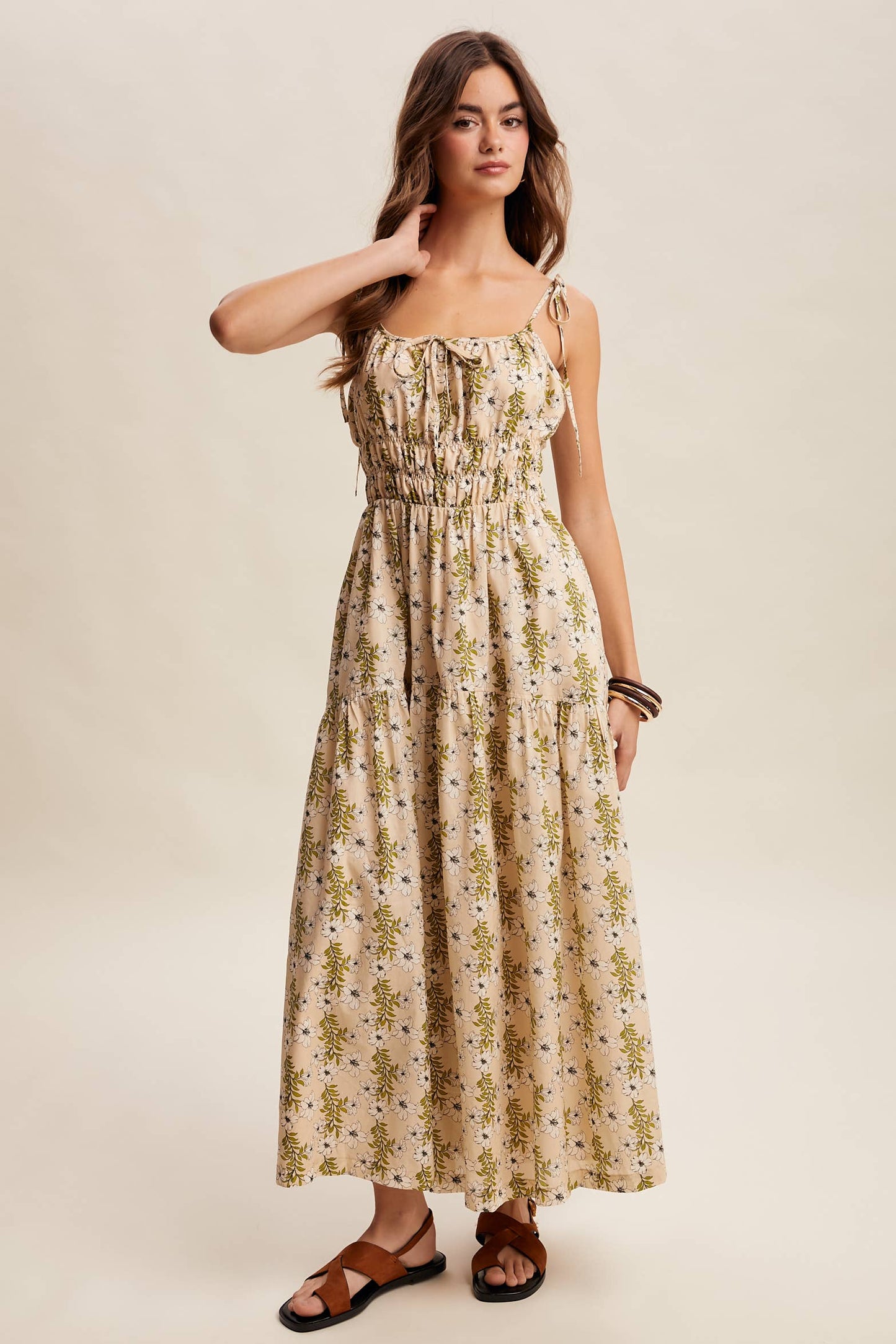 Floral Tie-Strap Dress