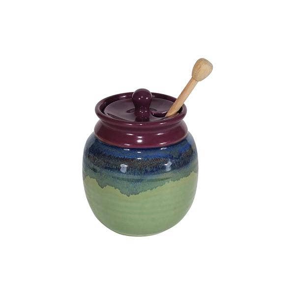 Ceramic Honey Pot with Stick