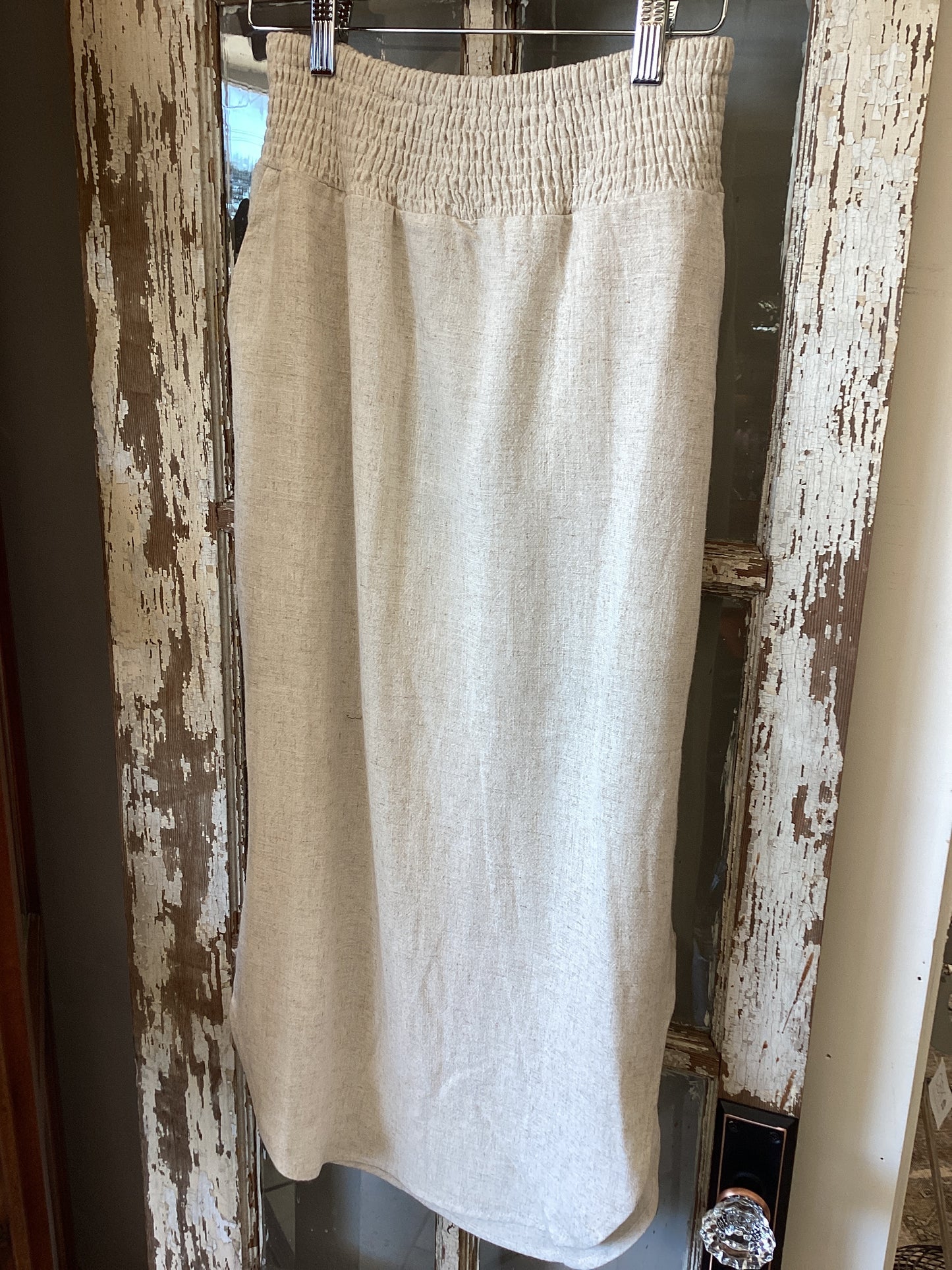 Linen Midi Skirt