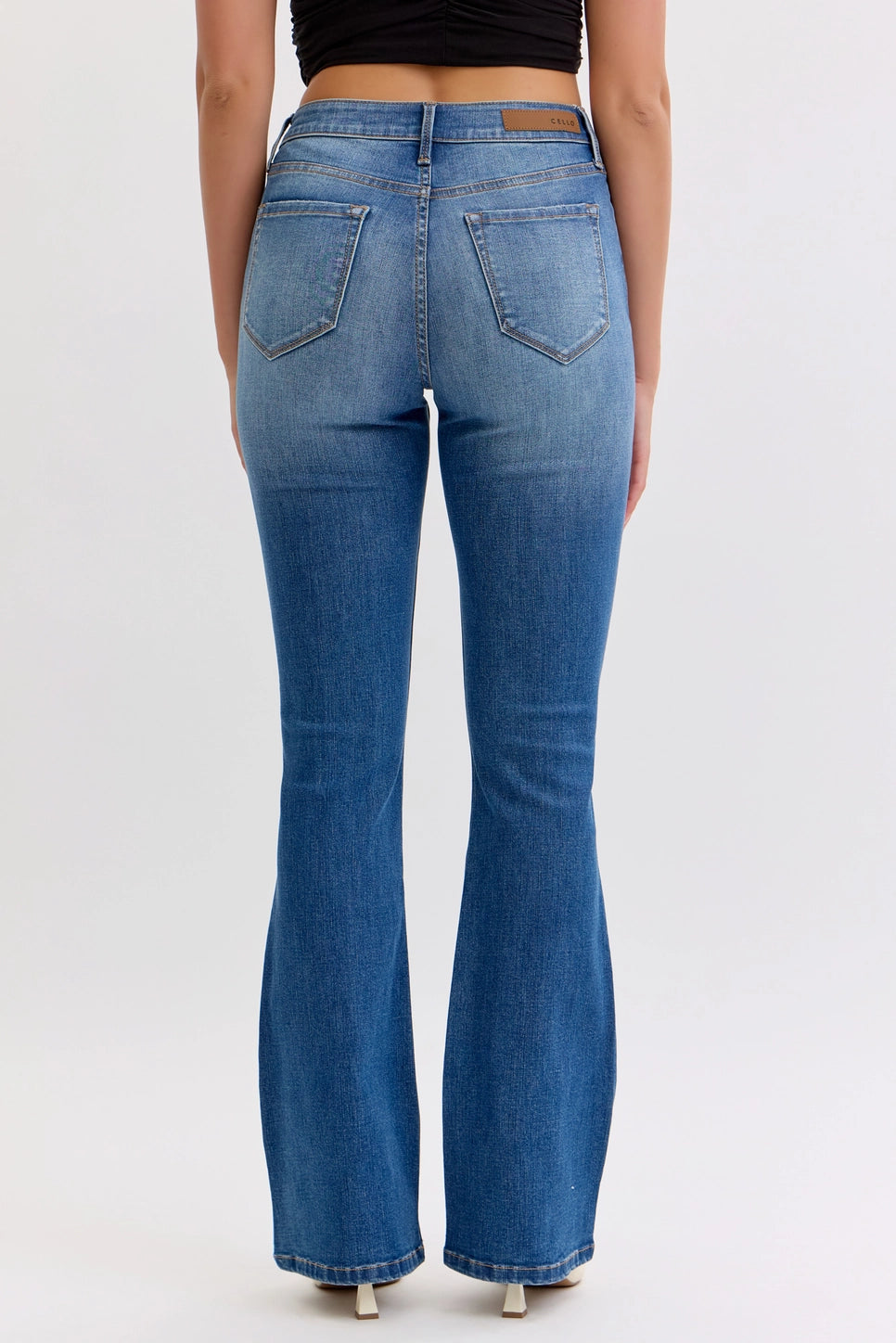 Mid Rise Boot Cut Jean