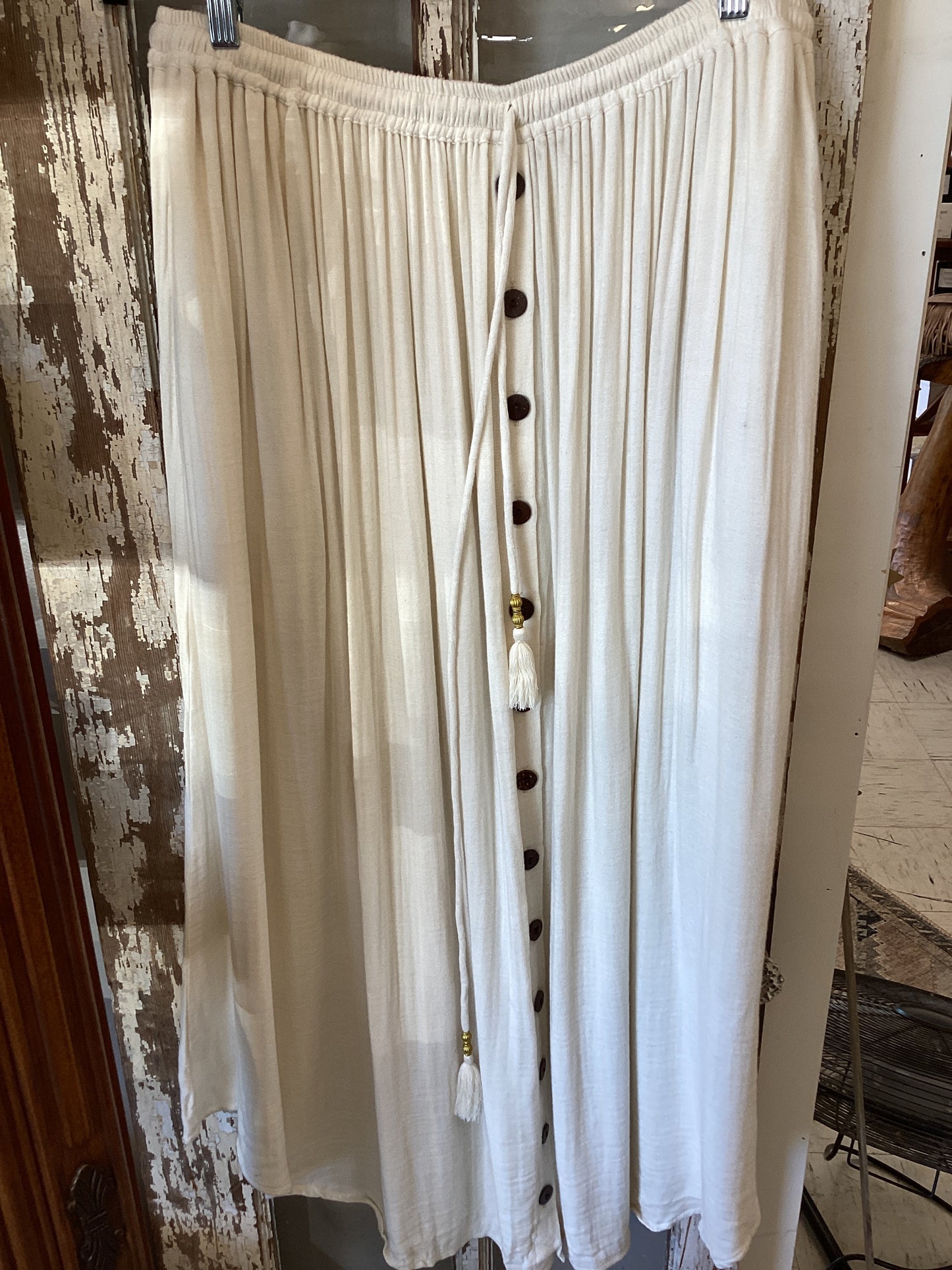 Boho Button Maxi Skirt