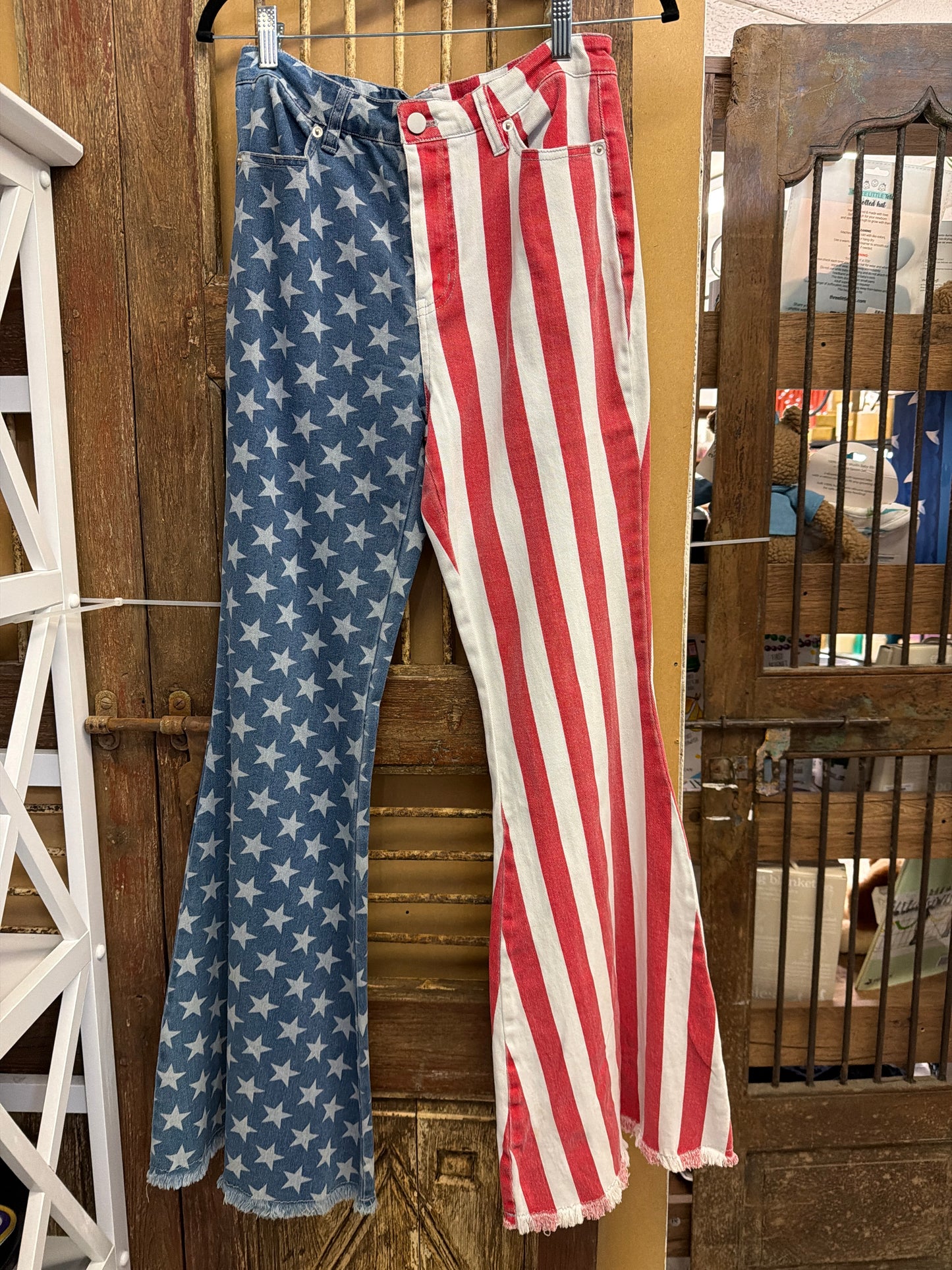 American Flag Flare Jeans