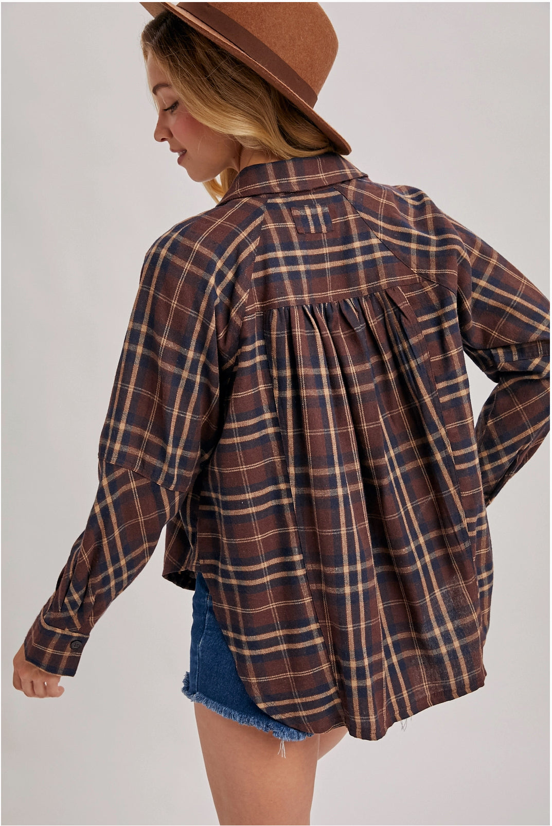 Plaid Button Down Top