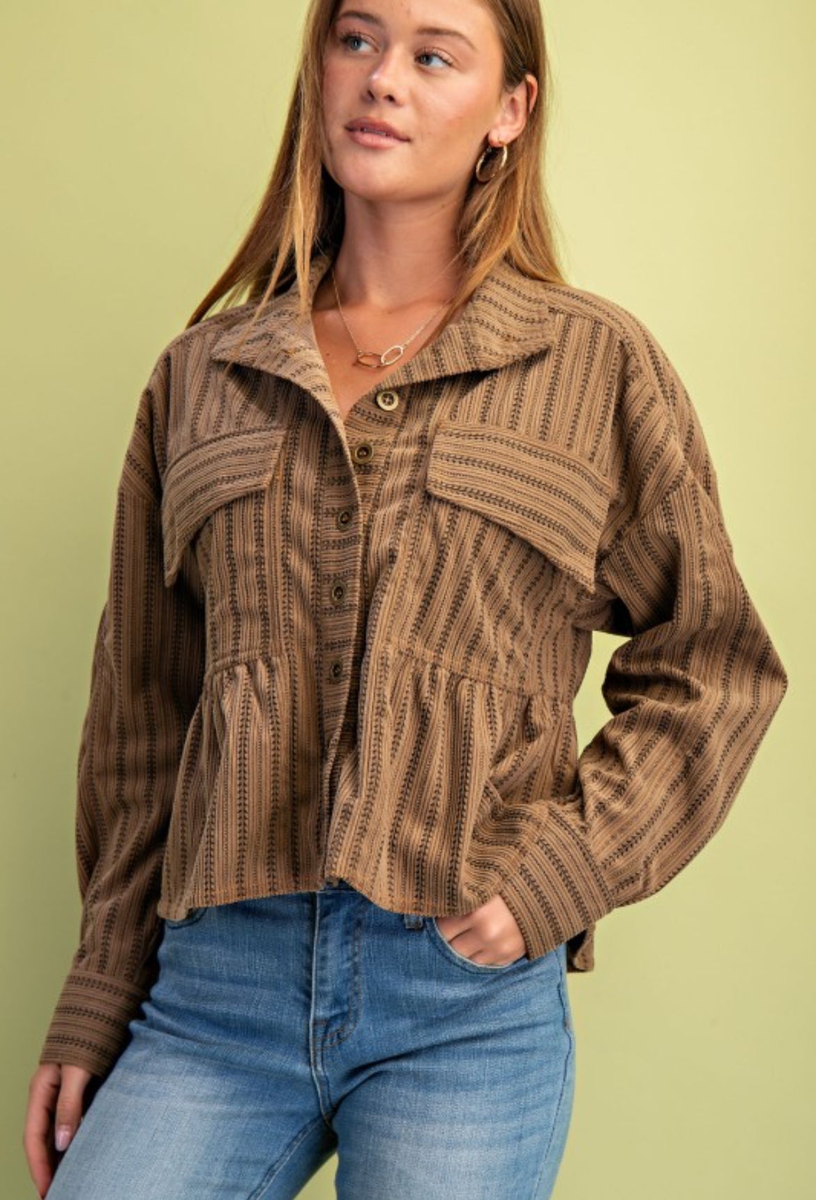 Corduroy Babydoll Jacket