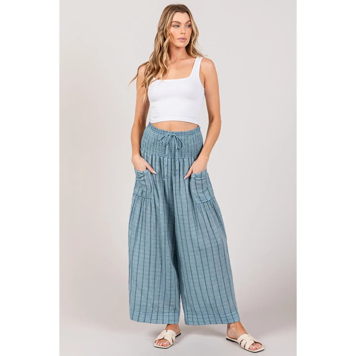 Striped Boho Gauze Pants