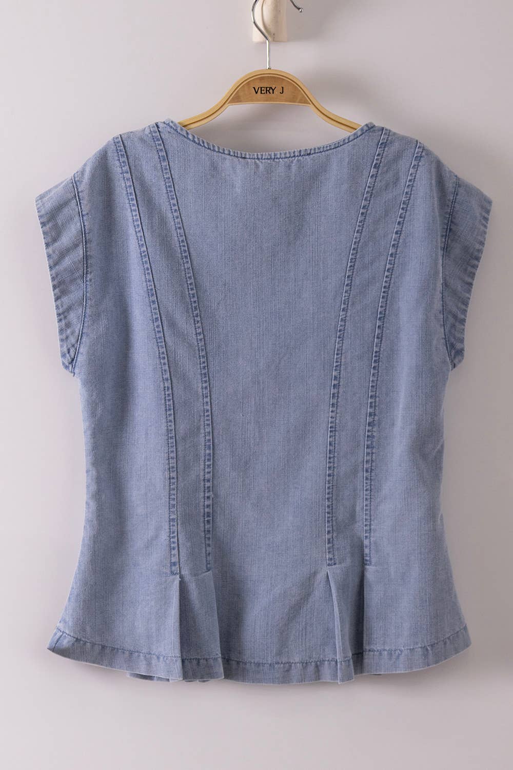 The Pleated Denim Vest
