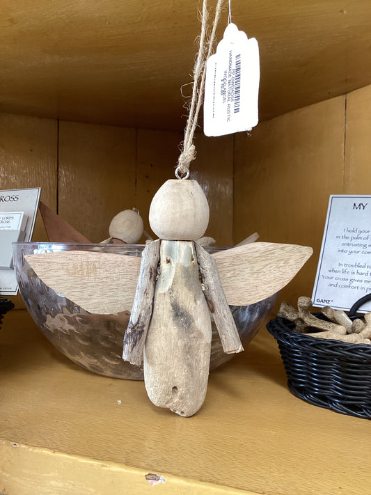 Handmade Rustic Wood Angel
