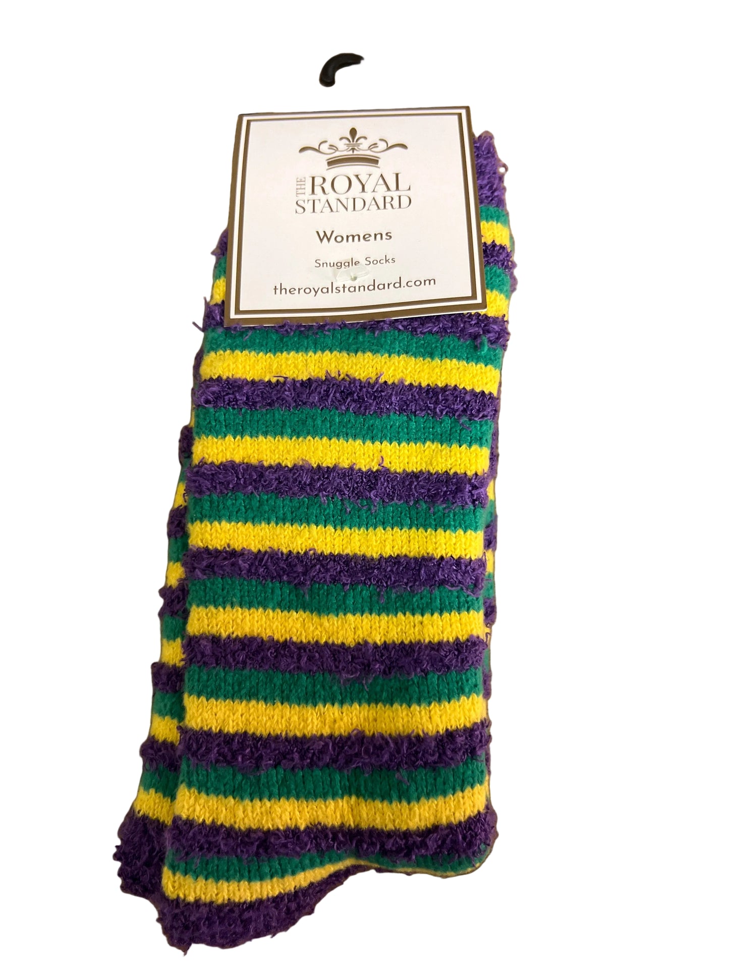 Women’s Fuzzy Mardi Gras Socks