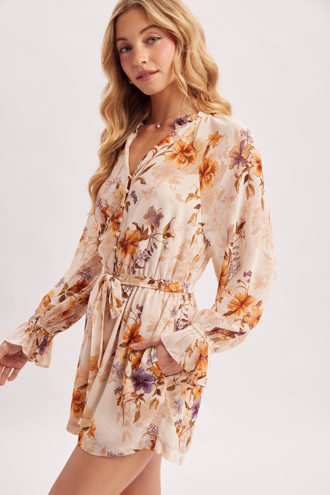 Floral Ruffle Romper