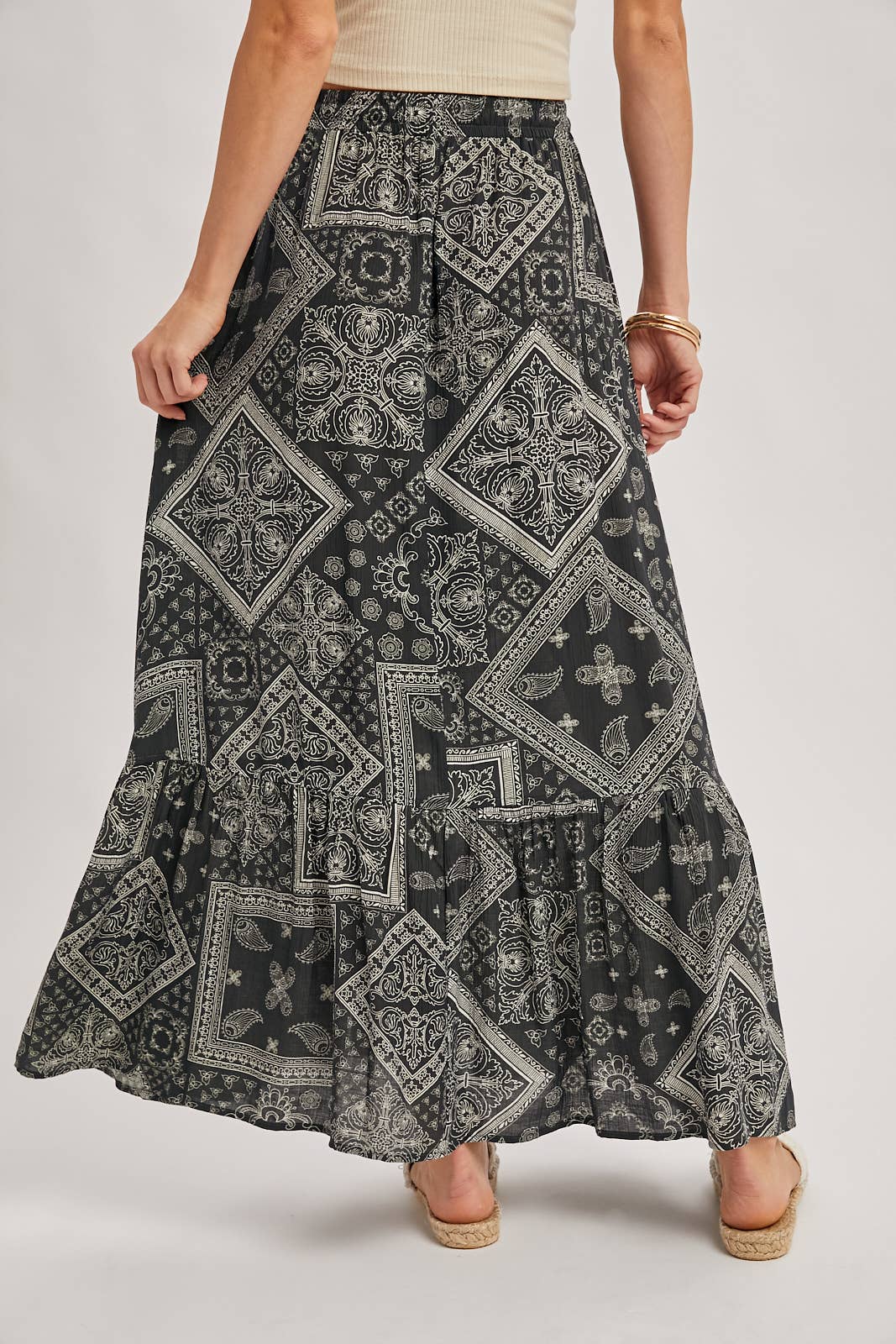 Boho Tiered Maxi Skirt