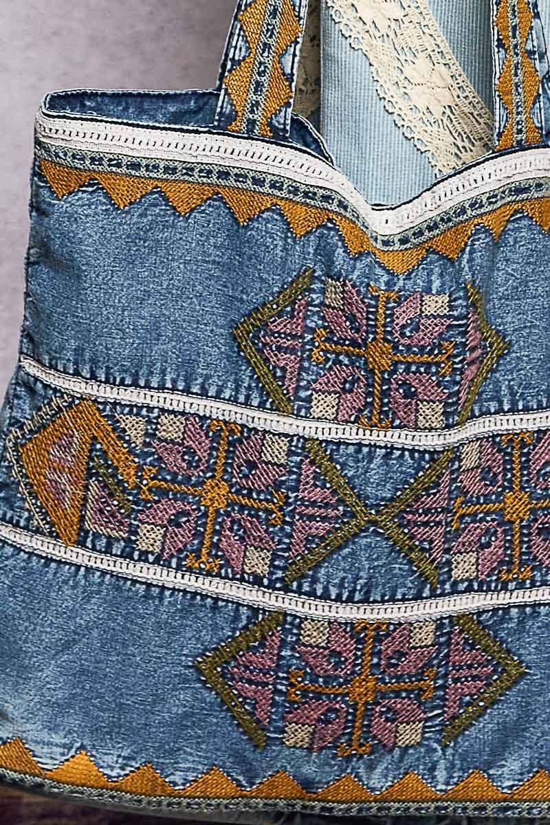 Vintage Wash Denim Tote