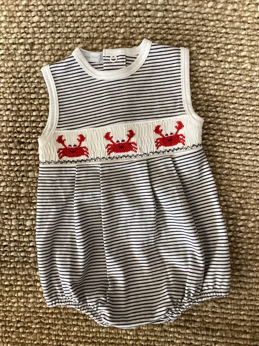 Smocked Crab Bubble-Navy