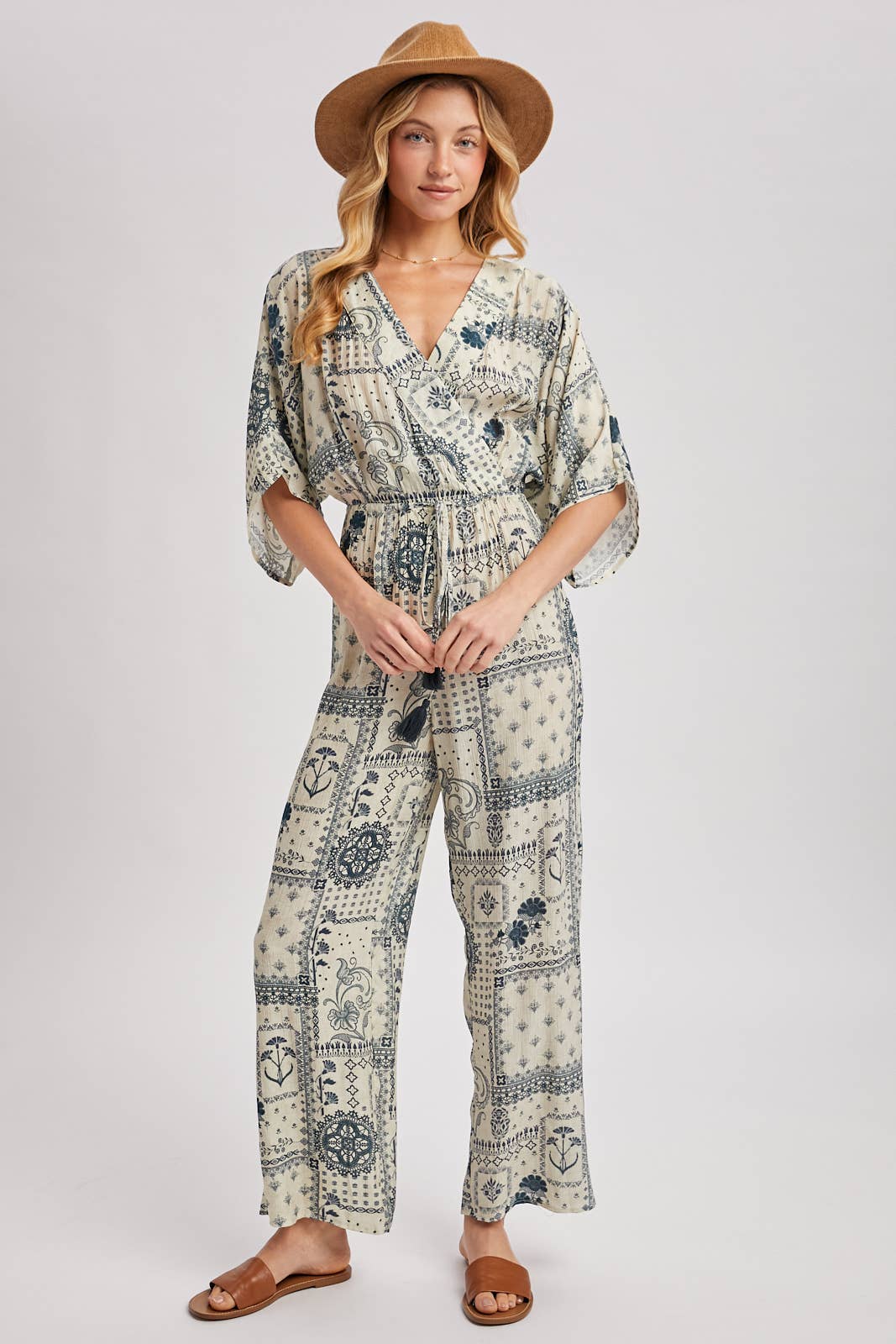 Floral Kimono Jumpsuit
