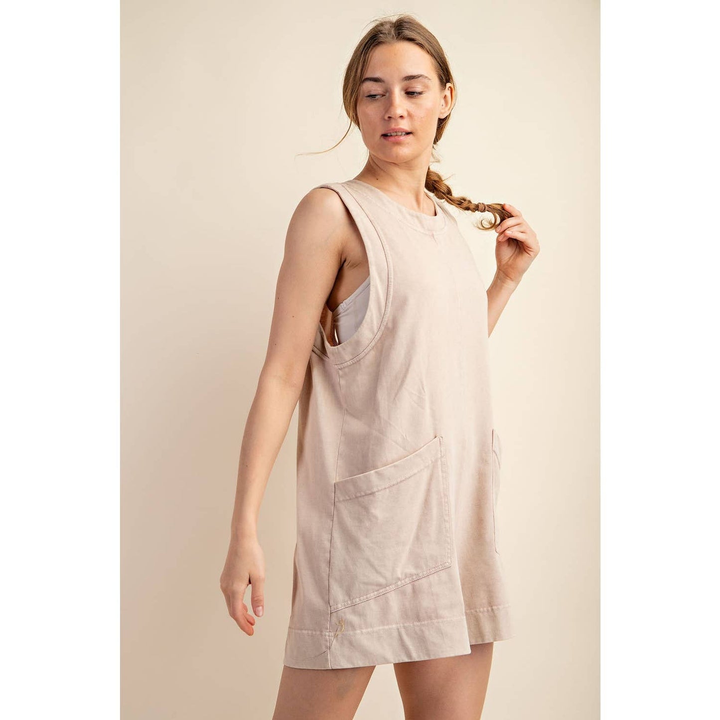 Cotton Poly Romper
