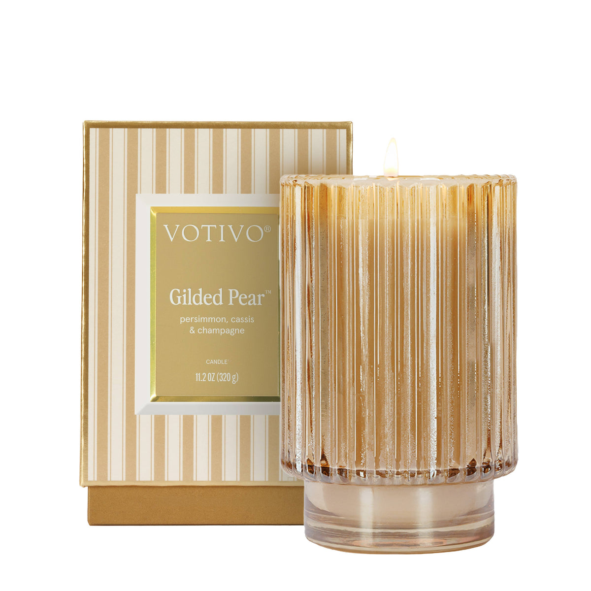 Gilded Pear Holiday Candle | Christmas Gift
