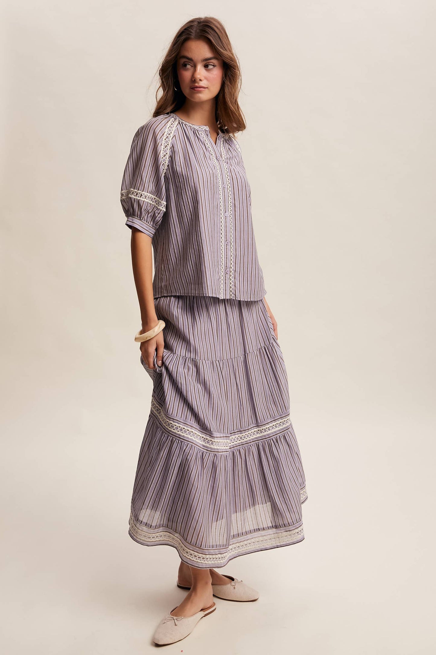 Striped Pinstripe Blouse