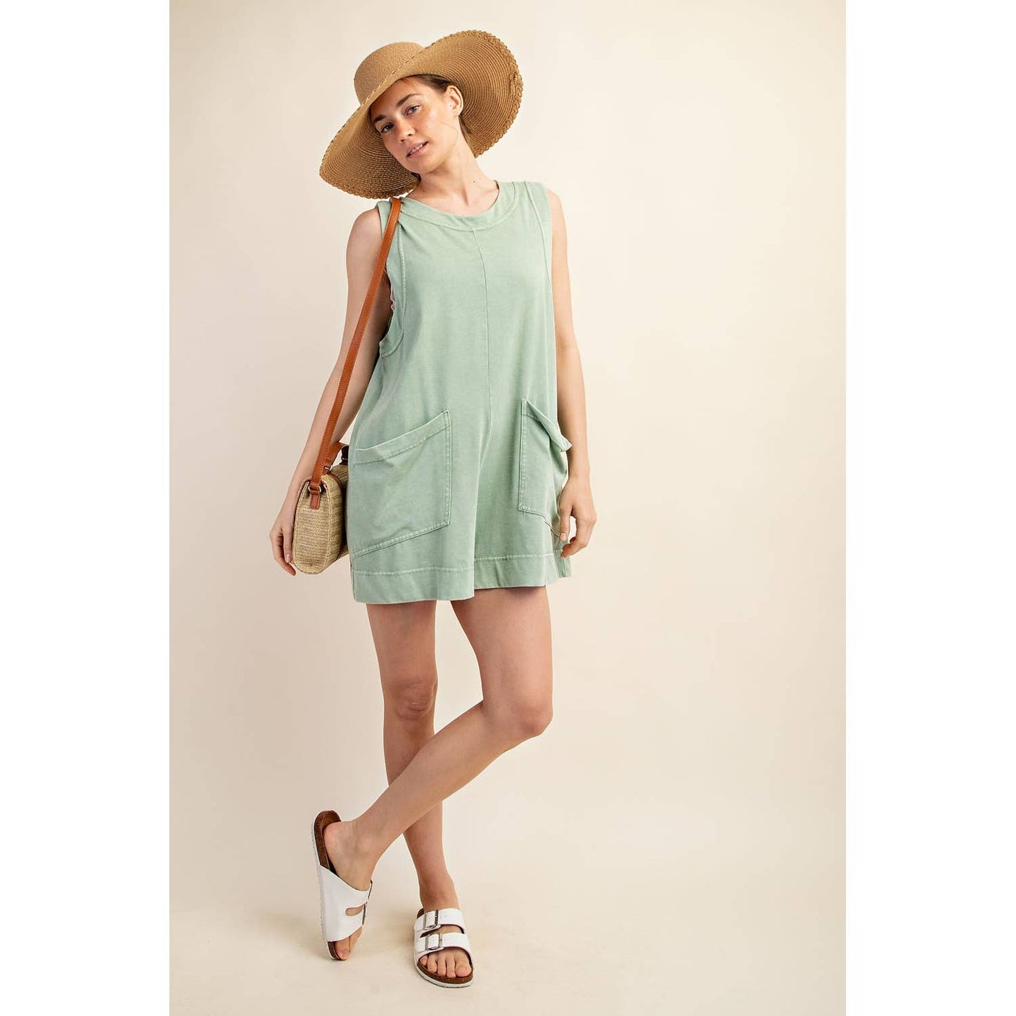 Cotton Poly Romper