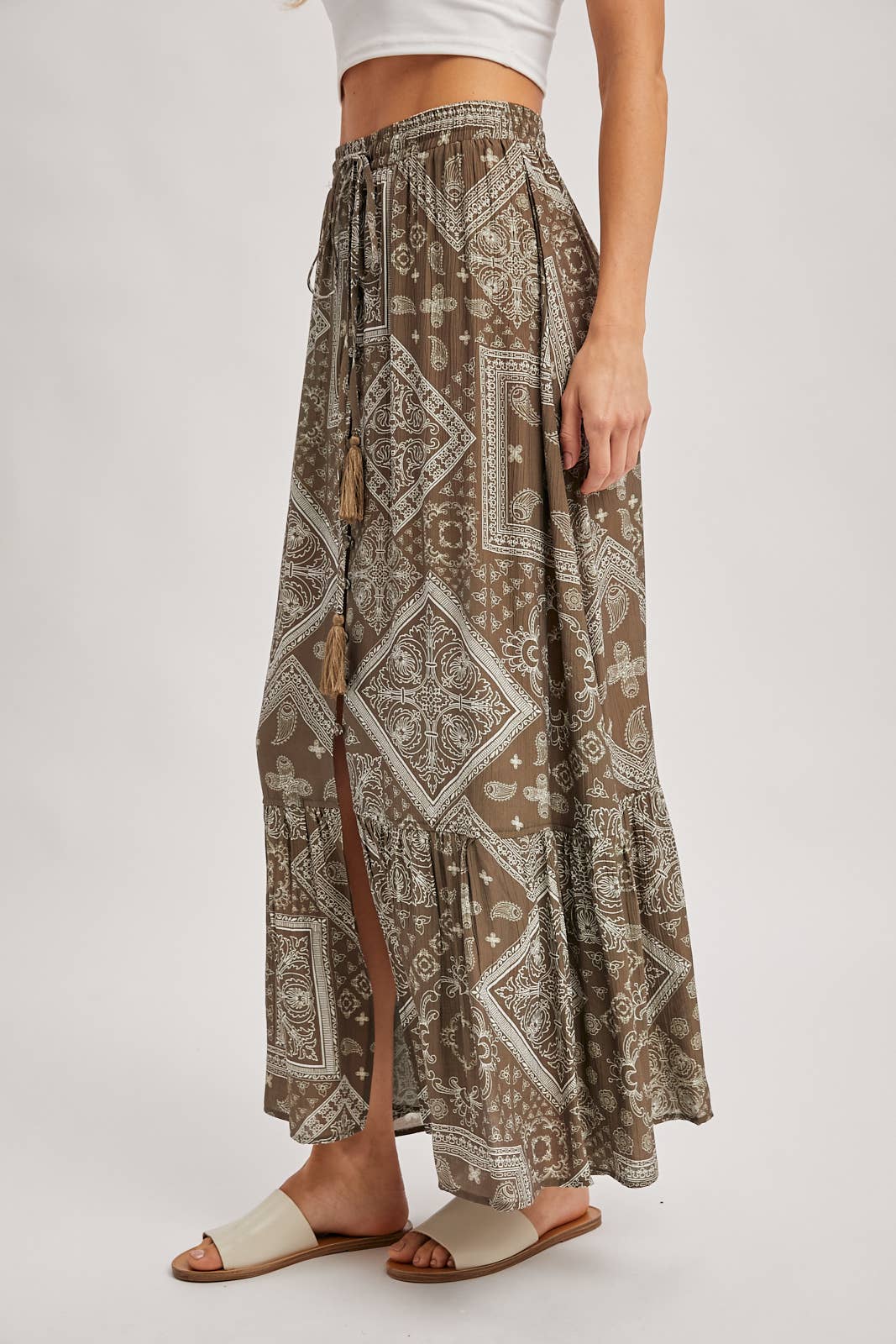 Boho Tiered Maxi Skirt