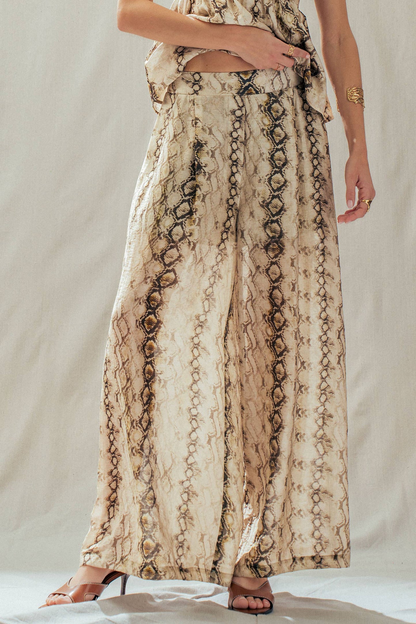 Wide Leg Snake Pants