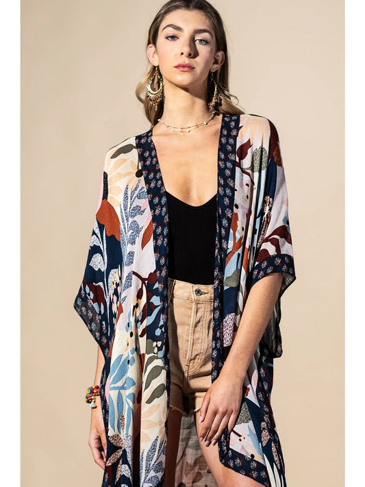 Botanical Floral Kimono