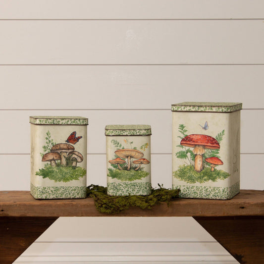 Nesting Tins - Mushroom Forest (Set Of 03)