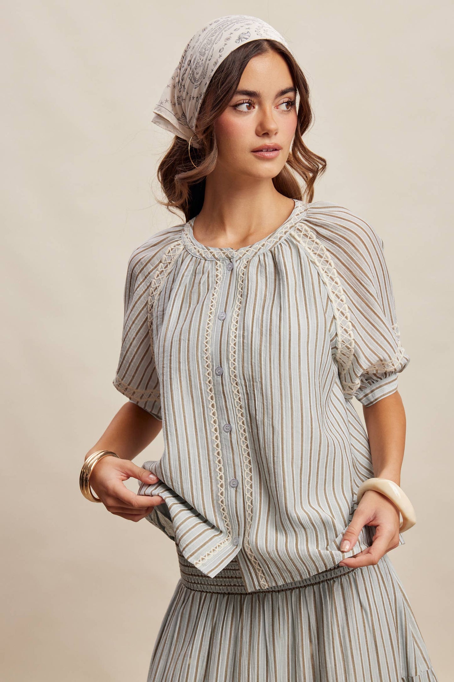 Striped Pinstripe Blouse