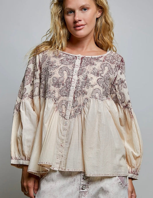The Heirloom Embroidered Cotton Blouse