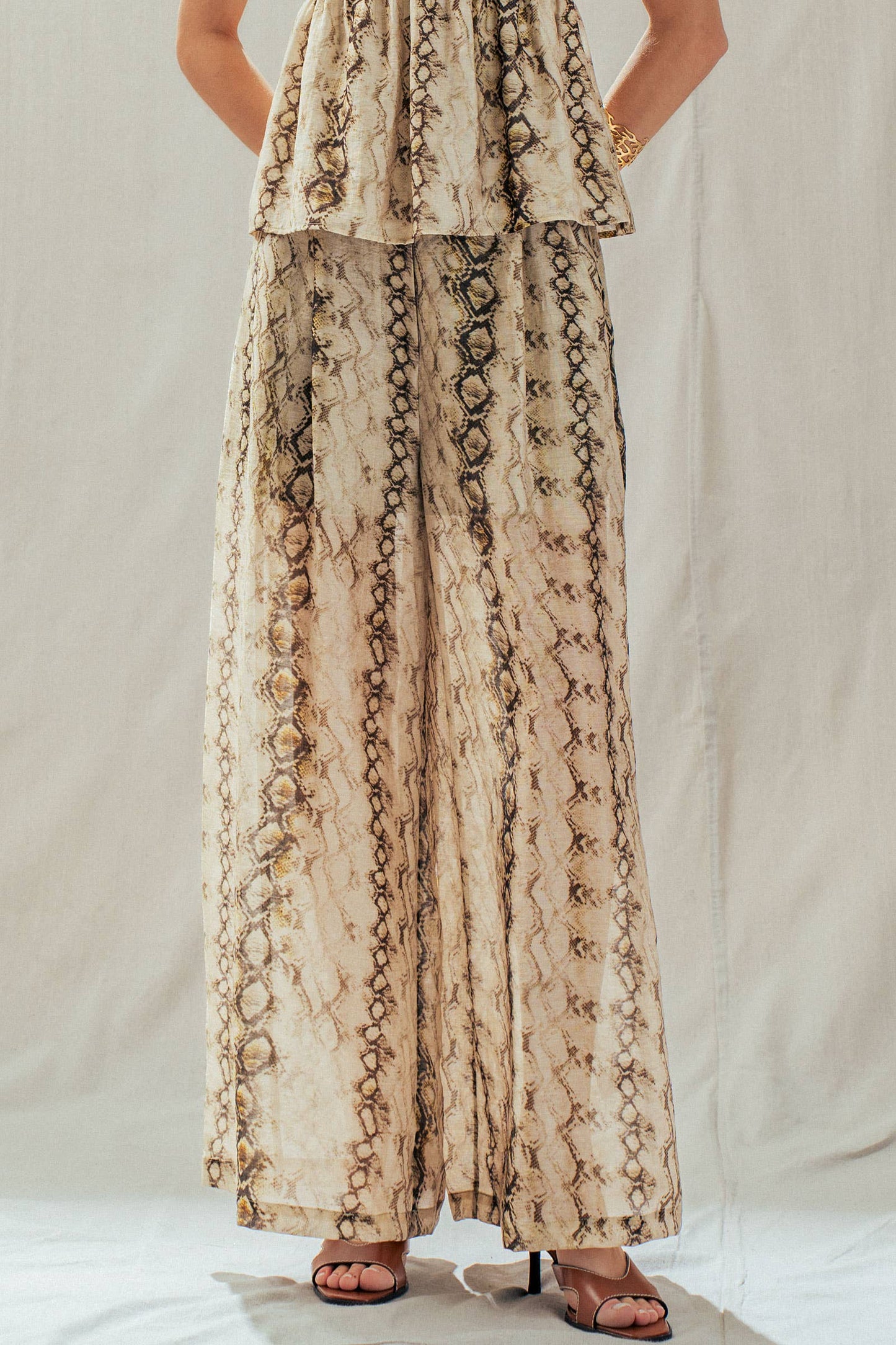 Wide Leg Snake Pants