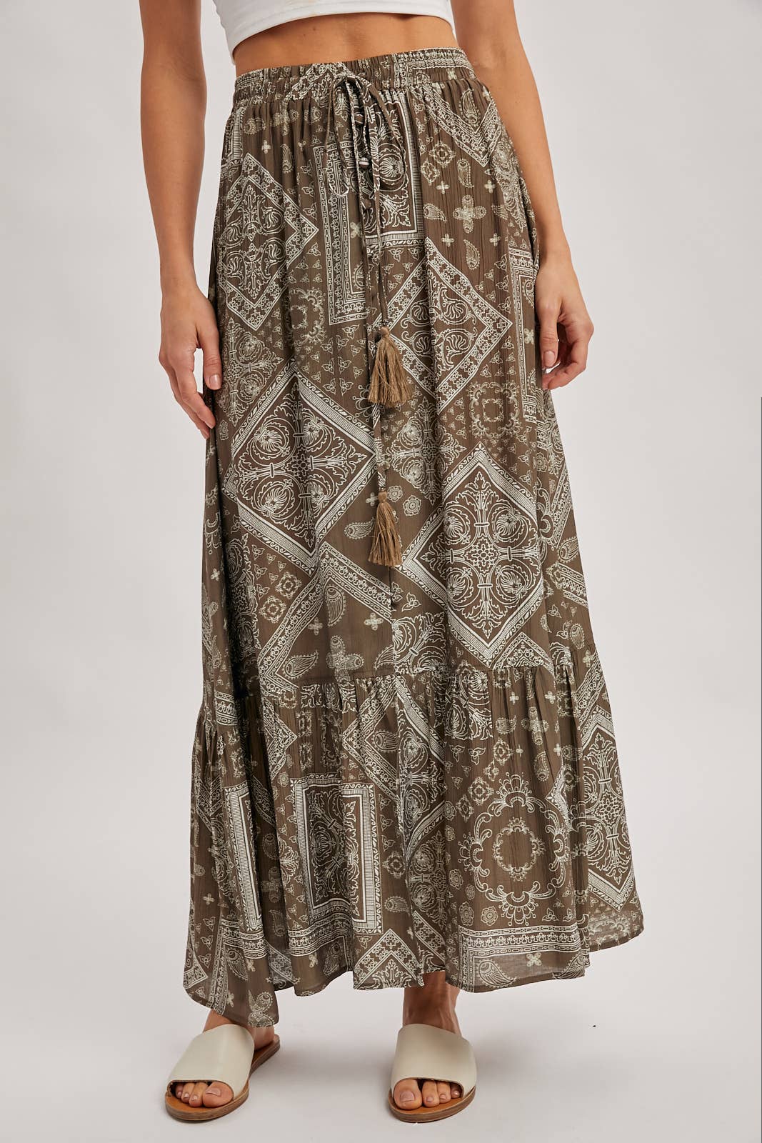 Boho Tiered Maxi Skirt