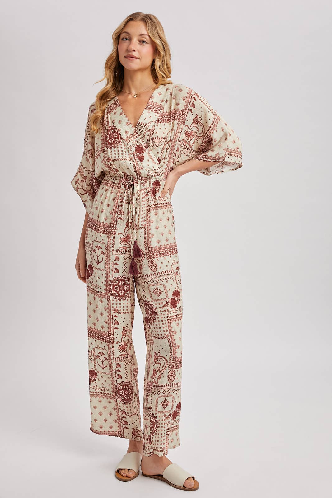 Floral Kimono Jumpsuit