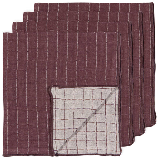 Heirloom Ash Plum Double Weave Set of 4