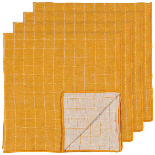 Heirloom Ochre Double Weave Napkins Set of 4