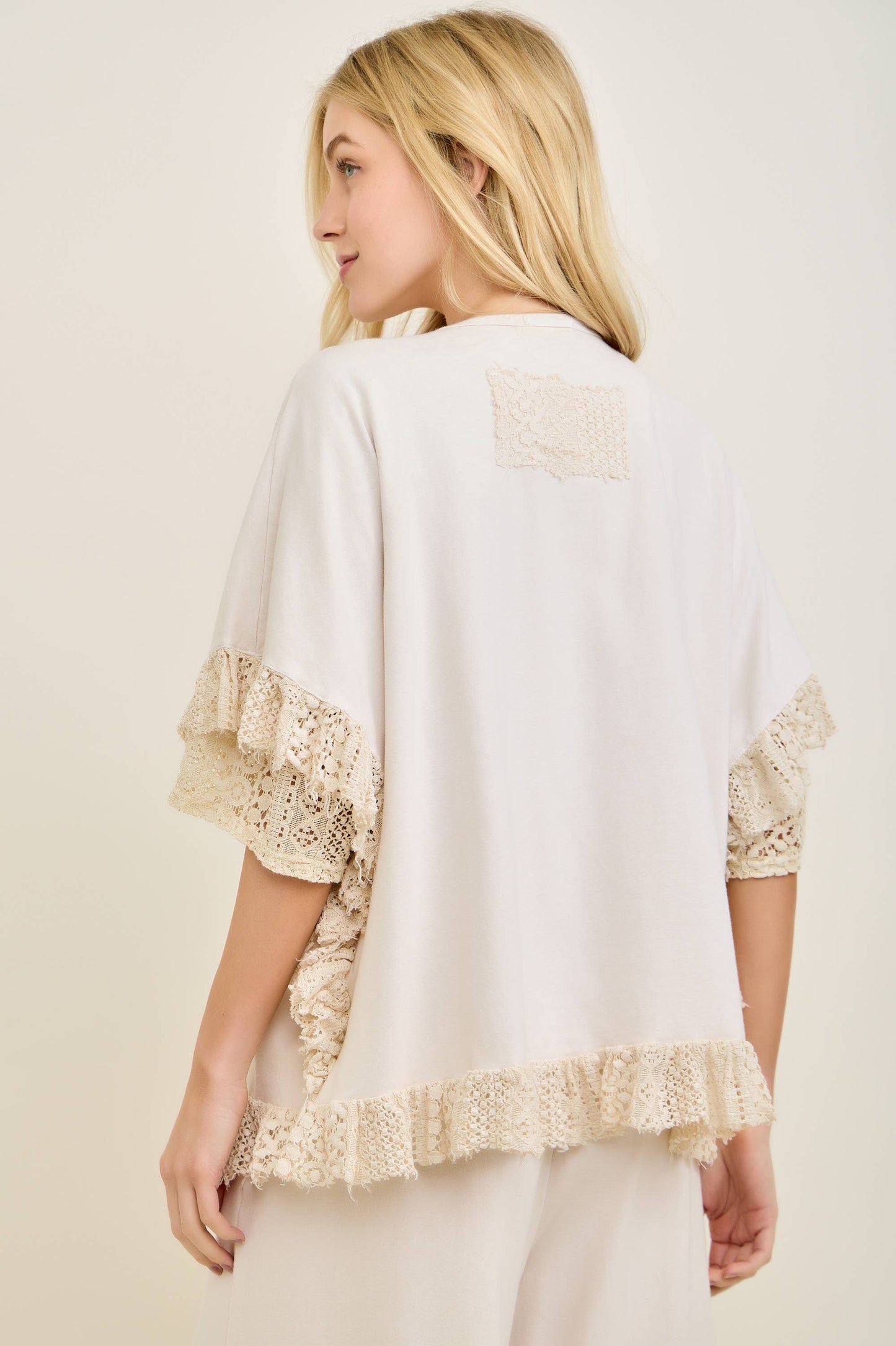 Mineral Washed Lace Kimono