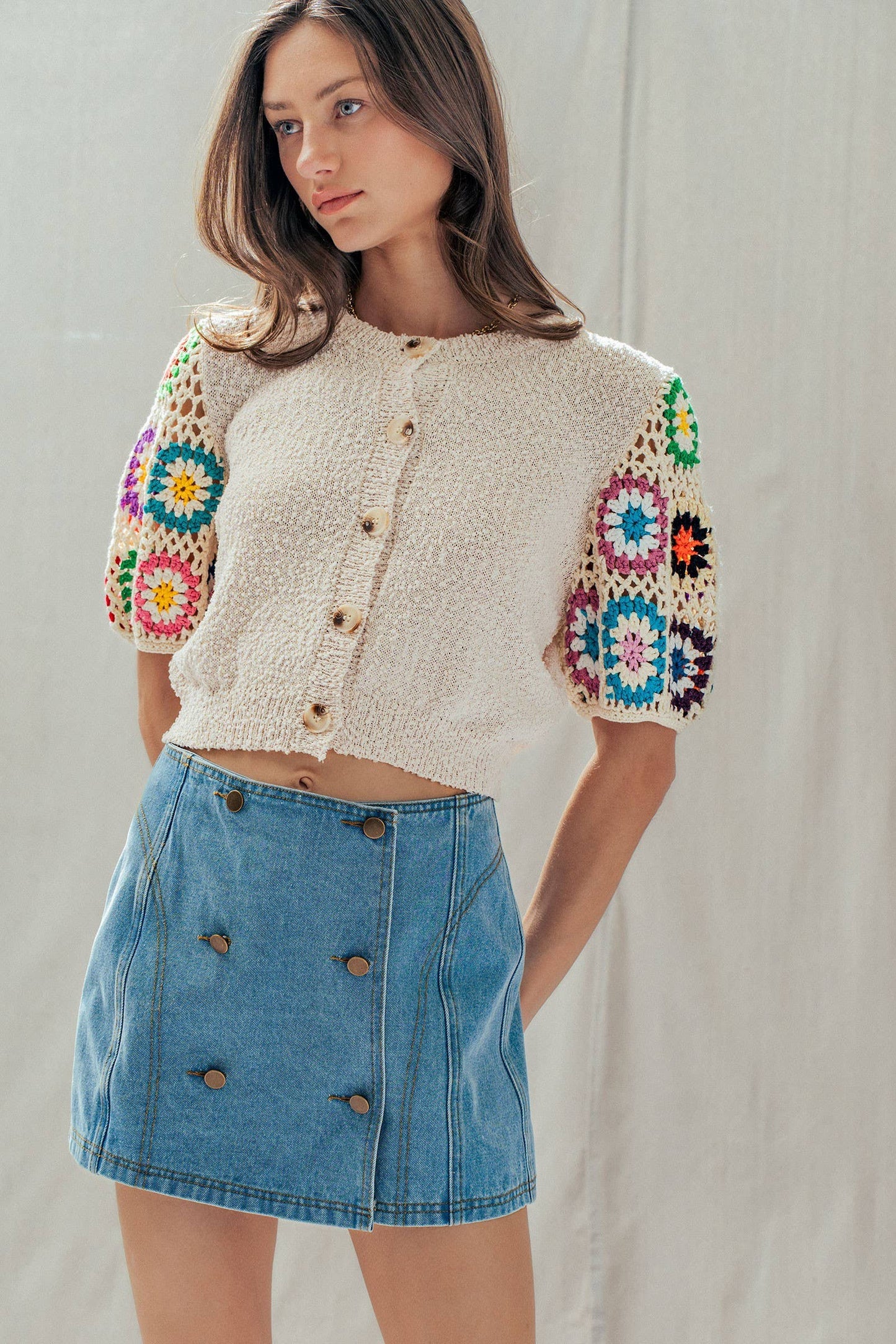 Retro Denim Skort