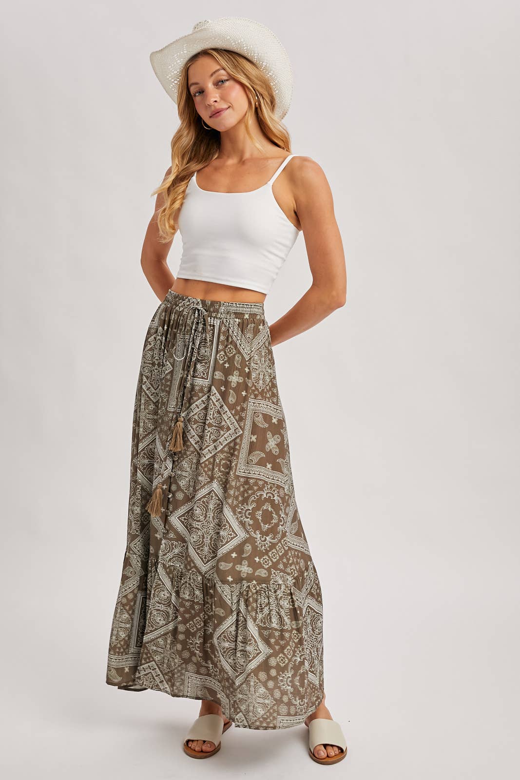Boho Tiered Maxi Skirt