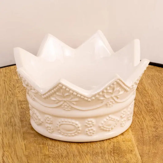 Condiment Crown Bowl White 4x4